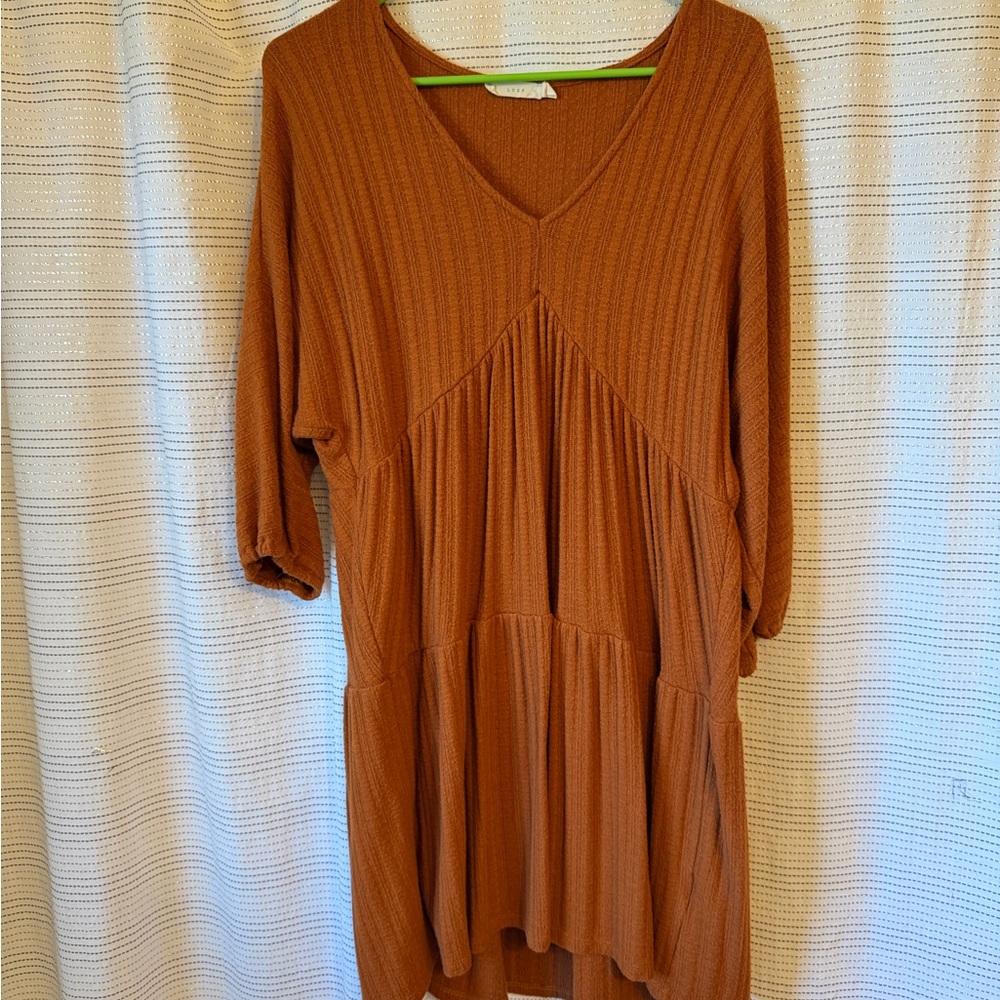 Lush burnt orange dress
